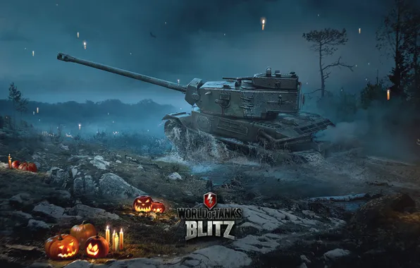 Картинка Хеллоуин, World of Tanks, Мир Танков, Wargaming Net, WoTB, Blitz, WoT: Blitz, World of Tanks: …