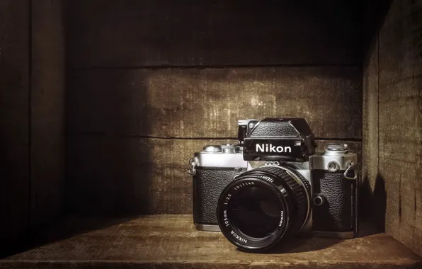 Картинка макро, фон, камера, Nikon