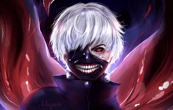 Взгляд, маска, парень, Канеки Кен, Токийский Гуль: Перерождение, Tokyo Ghoul RE