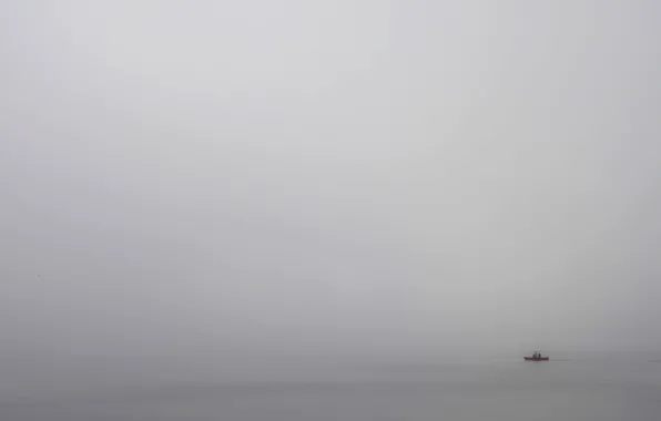 Картинка море, туман, корабль