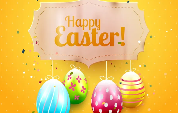 Картинка рендеринг, яйца, Пасха, разноцветные, Easter