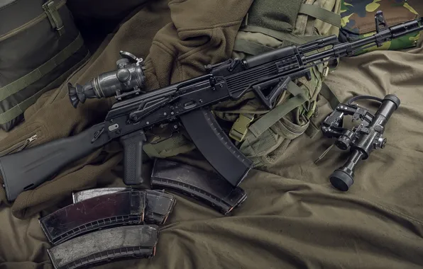 Картинка оружие, автомат, weapon, калашников, ак-74, assault Rifle