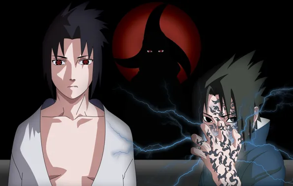 Naruto, seal, boy, sharingan, ninja, Uchiha Sasuke, shinobi, Naruto Shippuden