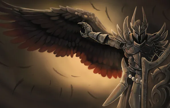Картинка shield, helmet, wing, black knight