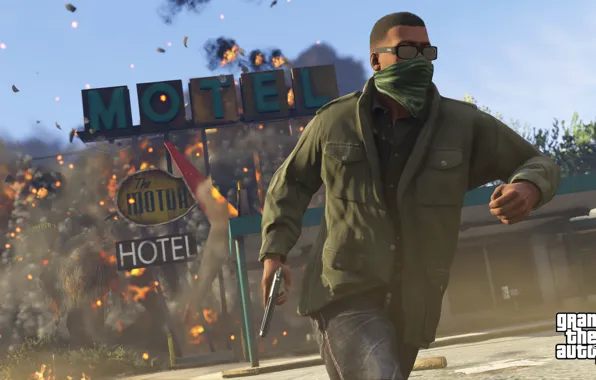 Пистолет, Gun, GTA 5, Франкли