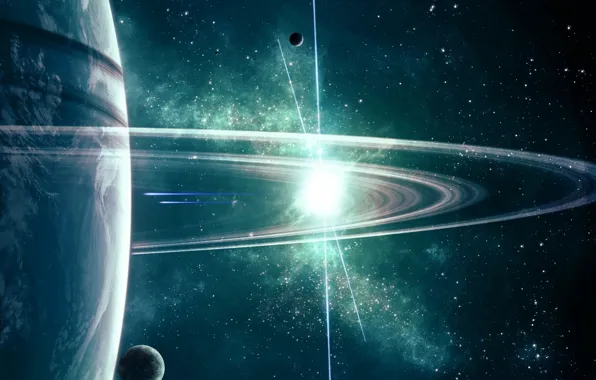 Saturn, Space, Galaxy