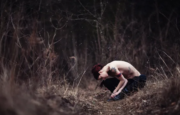 Девушка, настроение, тату