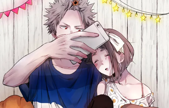 Селфи, Моя геройская академия, My Hero Academia, Boku No Hero Academia, Бакуго Катсуки, Урарака Очако