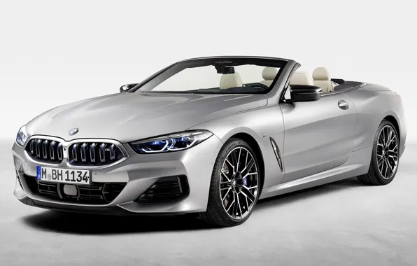BMW, БМВ, белый фон, кабриолет, экстерьер, Convertible, 2022, M850i