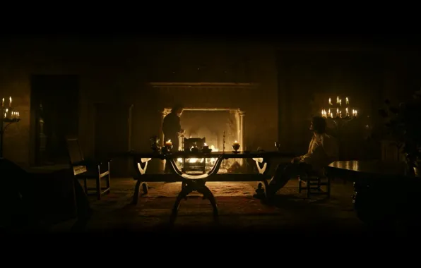 Lights, castle, Middle Ages, candles, fireplace