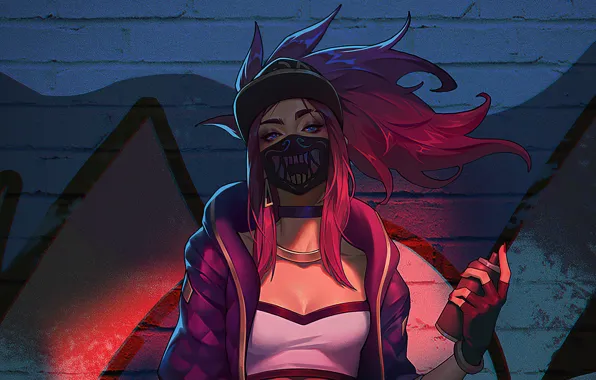 Art, Graffiti, Akali, League of Legends, LoL, Spray, KDA