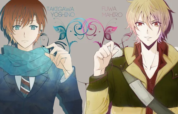Фон, узоры, парни, двое, Zetsuen No Tempest