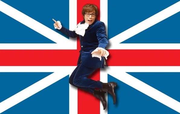 Юмор, Флаг, Великобритания, Остин Пауэрс, Austin Powers