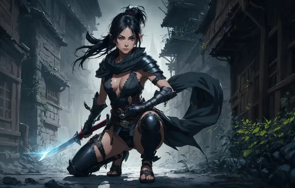 Girl, fantasy, anime, art, painting, fantasy art, fantasy girl, Stable Diffusion