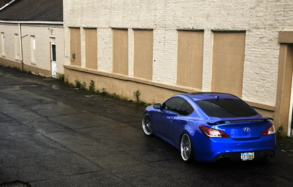 Тюнинг, Hyundai, Coupe, blue, Genesis, хюндай