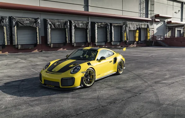 Картинка 911, Porsche, Black, Yellow, Turbo, GT2RS