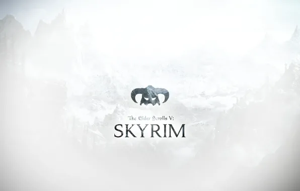 Минимализм, wallpaper, minimalistic, скайрим, Skyrim, обом