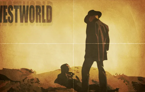 Сериал, постер, Westworld, Мир дикого запада