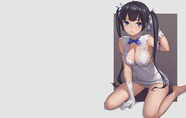 Девушка, art, danmachi, hestia