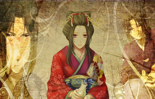 Картинка девушка, образ, кимоно, Hakuouki Shinsengumi Kitan, Синсэнгуми: Демоны сакуры