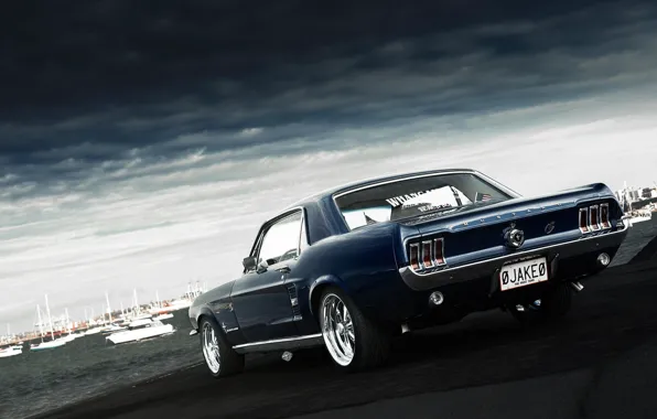 Mustang, Ford, мустанг, мускул кар, форд, muscle car, 1967, rear