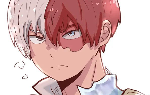 Взгляд, аниме, арт, парень, Boku no Hero Academia, Моя геройская акадеимя, Todoroki shouto