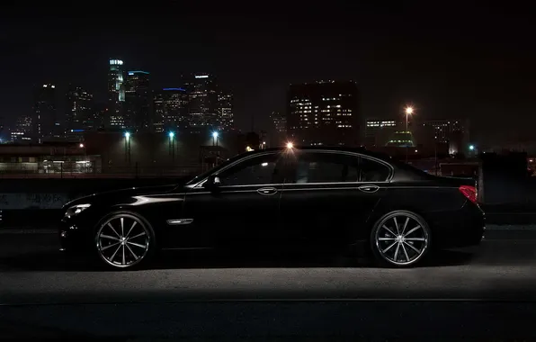 Ночь, bmw, бмв, бумер, 750Li, autowalls