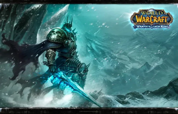 Картинка король лич, рыцарь смерти, World of Warcraft Wrath of the Lich King, Артас Менетил