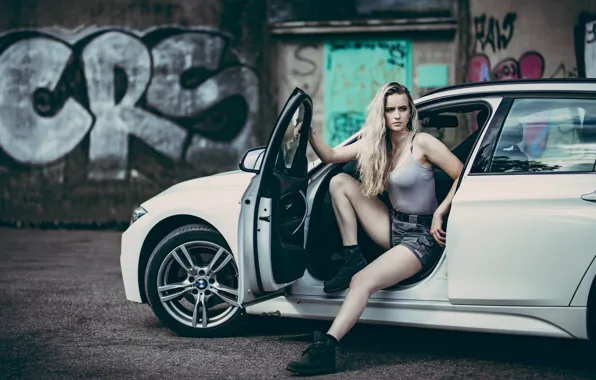 Картинка машина, девушка, Beemer girl