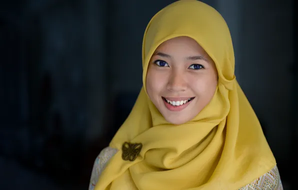 Картинка девушка, голубые глаза, индонезия, ислам, улбыка, джакарта