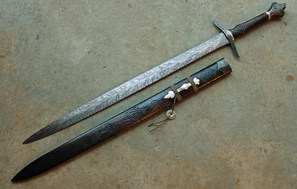 Фон, сталь, меч, рукоятка