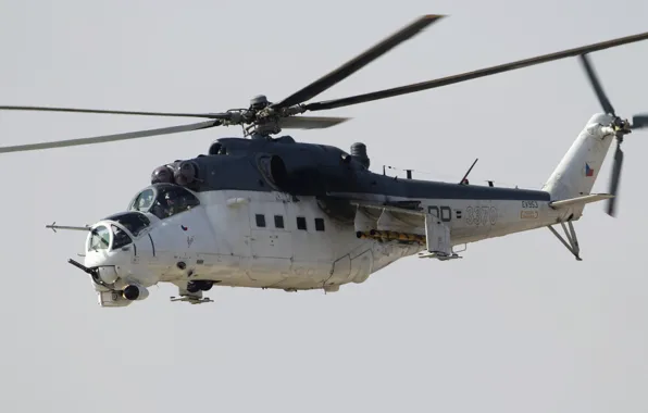 Картинка вертолёт, ударный, Mil Mi-24