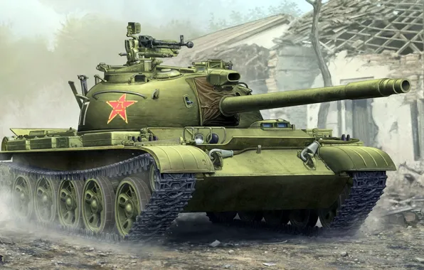 Картинка КНР, WZ-131, Тип 62, китайский лёгкий танк
