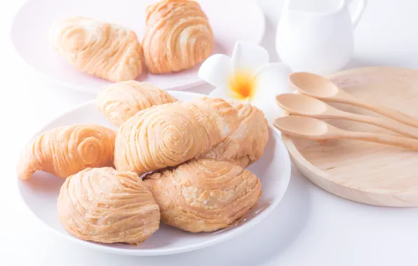 Цветок, выпечка, Булочки, Ложки