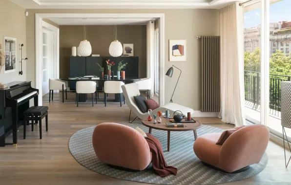 Интерьер, фортепиано, гостиная, столовая, Contemporary Home, by The Room Studio