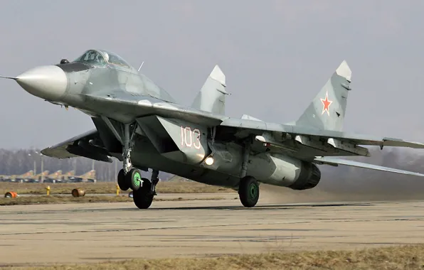 Картинка МиГ-29, Fulcrum, ОКБ МиГ, лёгкий фронтовой истребитель, точка опоры, изделие 9-12