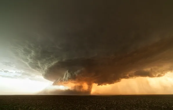 Картинка поле, ураган, США, Техас, Торнадо