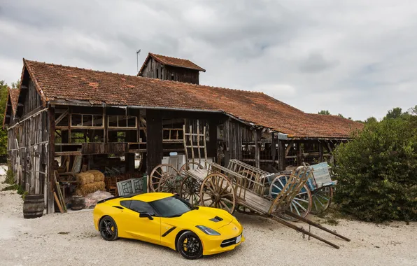 Картинка Corvette, Chevrolet, Yellow, Stingray, Velocity