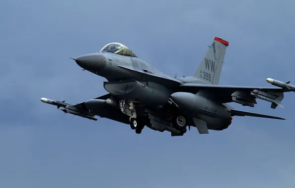 F-16, Fighting Falcon, ВВС США, General Dynamics, многоцелевой истребитель