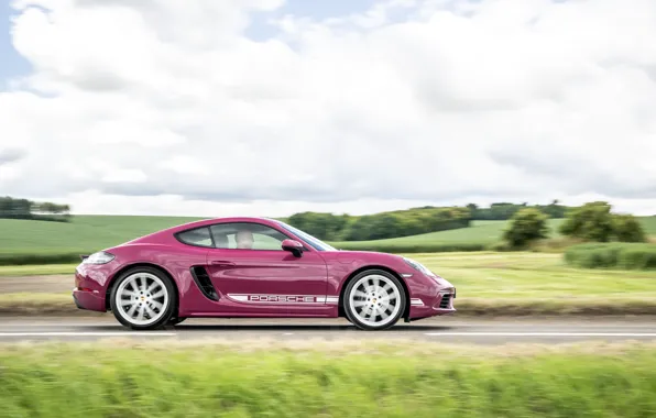 Картинка Porsche, Cayman, side view, 718, Porsche 718 Cayman Style Edition