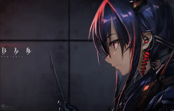 Картинка девушка, фон, аниме, профиль