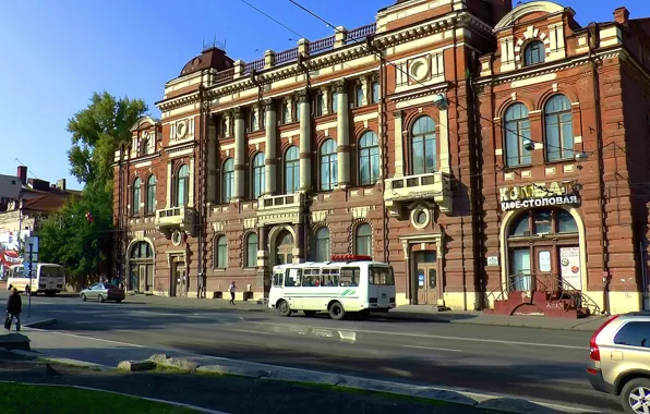 Лето, город, улица, Сибирь, Томск