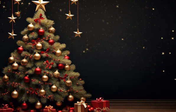 Картинка украшения, шары, елка, colorful, Новый Год, Рождество, подарки, new year