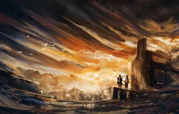 Мост, игра, арт, герои, Disco Elysium