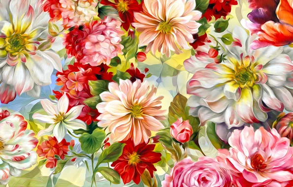 Grafika, Tulipany, Kwiaty