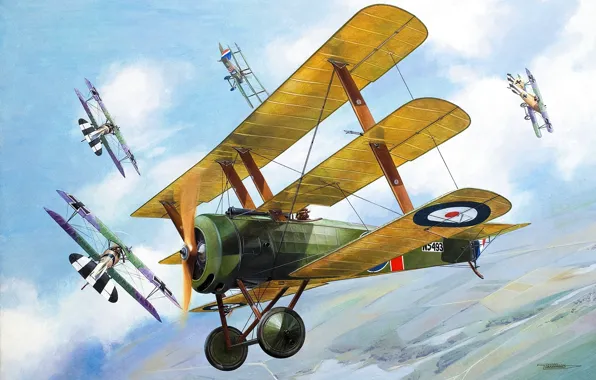 Истребитель, Sopwith, Воздушный бой, Sopwith Triplane, Триплан, Первая Мировая война