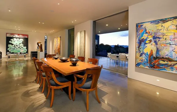 Дизайн, вилла, интерьер, терраса, столовая, New Mexico, Modern Masterpiece, Prull Builder in Santa Fe