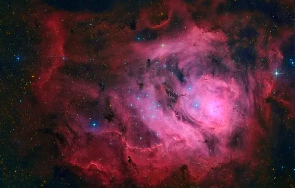 Картинка Лагуна, Туманность, в созвездии Стрельца, межзвёздное облако