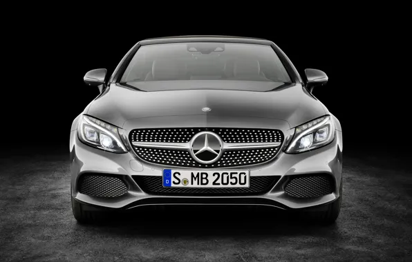 Картинка Mercedes-Benz, A205, AMG, Cabriolet, кабриолет, C-Class, черный фон, мерседес