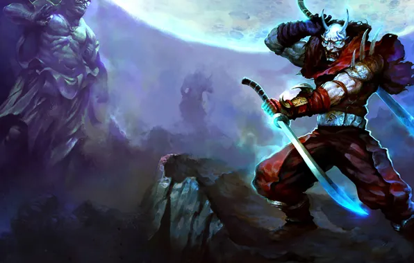 Shen, LoL, skin, legue of legends, blood moon
